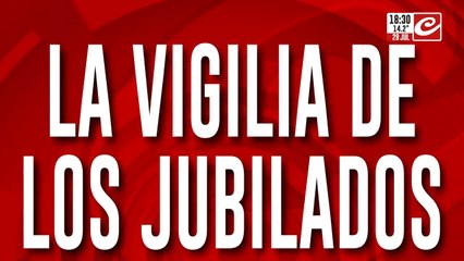 La vigilia de los jubilados en contra del veto: pasarán toda la noche sin comida y sin baños