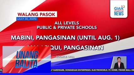 Walang pasok as of 7:26 AM (July 30, 2025) | Unang Balita