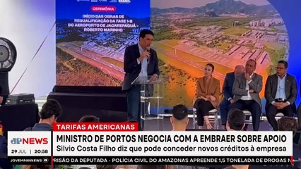 Ministro de Portos negocia com a Embraer sobre apoio para conter tarifaço