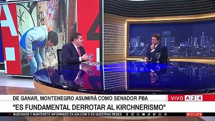A24.com - 🔴SI GANA, MONTENEGRO ASUMIRÍA COMO SENADOR EN PBA： ＂ES FUNDAMENTAL DE...
