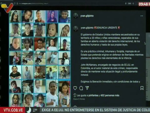 Yván Gil: Exigimos la liberación inmediata y sin condiciones de todos nuestros niños secuestrados