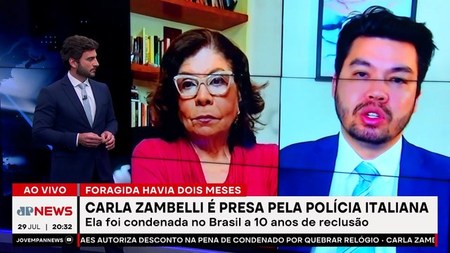 CARLA ZAMBELLI ESTÁ PRESA NA ITÁLIA / REINO UNIDO PRESSIONA ISRAEL - JORNAL JOVEM PAN - 29/07/2025