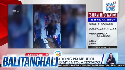 Suspek na aminadong nambudol ng ilang establisimyento, arestado | Balitanghali