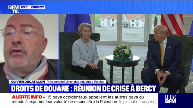 Olivier Ducatillon, président de l'Union des industries textiles, qualifie l'accord sur les droits de douane de capitulation