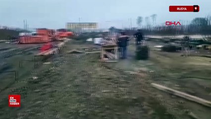 Bartınlı inşaat işçileri, Rusya'da deprem anını görüntüledi