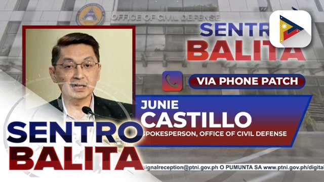 Panayam kay OCD Spokesperson Junie Castillo kaugnay sa aksyon ng pamahalaan sa itinaas na Tsunami Warning sa silangang bahagi ng bansa