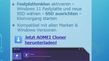 🖥️ Windows 11 Festplatte klonen – Schnell & sicher!