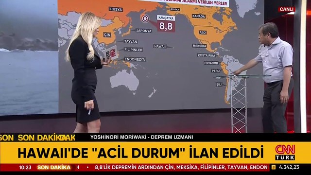 JAPON DEPREM UZMANI CNN TÜRK'TE: 8.8'lik deprem sonrası harita üzerinde ateş çemberini gösterdi!