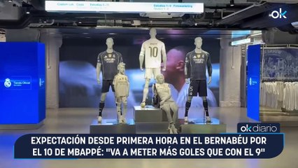 Expectación desde primera hora en el Bernabéu por el 10 de Mbappé: "Va a meter más goles que con el 9"