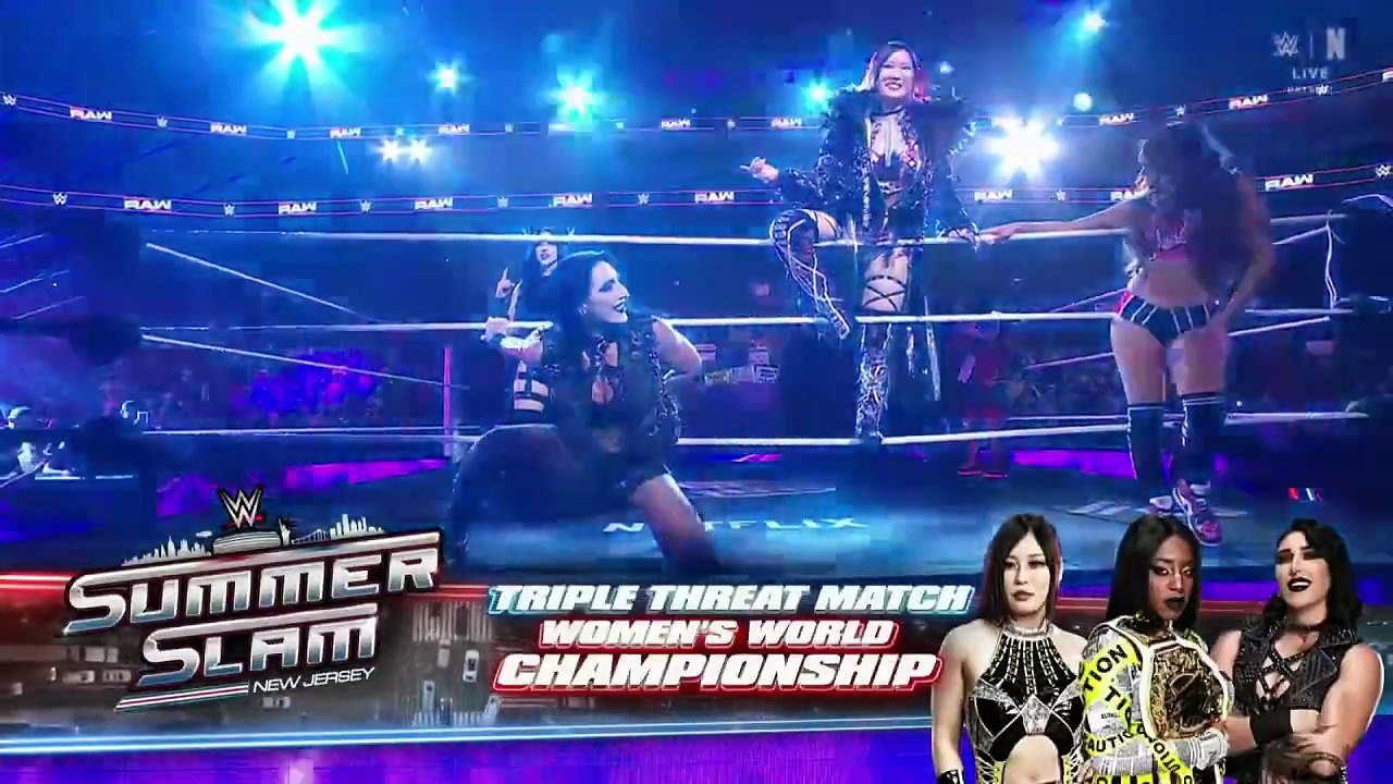 WWE Raw _July 28, 2025 - 8 Woman Tag Team Match _Rhea Ripley, Stephanie Vaquer, Iyo Sky & Nikki Bella Vs Naomi, Chelsea Green, Secret Hervice (Piper Niven & Alba Fyre)