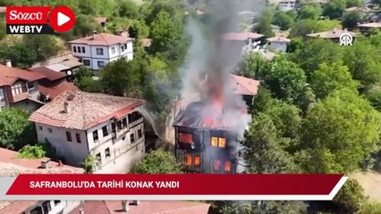 Safranbolu'da tarihi konak yandı
