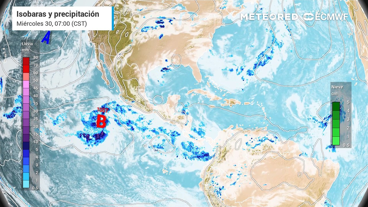 Lluvias de hasta 100 mm en el Oeste de México por vaguada y Monzón mexicano