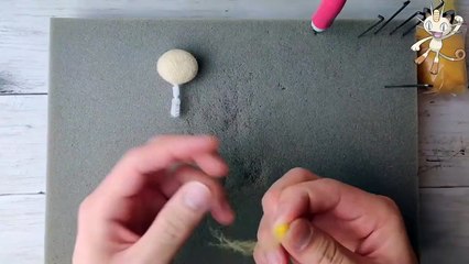 Meowth Needle Felting - Pokémon Wool Art  Kai Crafts