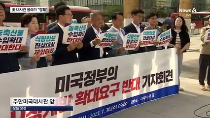 미 대사관 몰려간 여당 의원들…“트럼프 깡패짓”