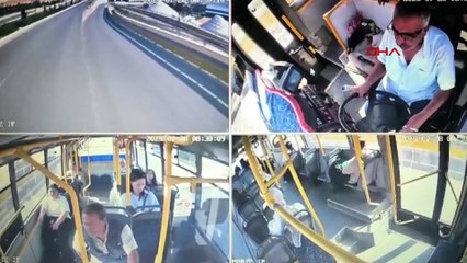 Direksiyon başında kalp krizi geçirdi, yolcu facianın önüne geçti