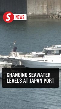 TIMELAPSE: Changing seawater levels at tsunami-hit Japan port