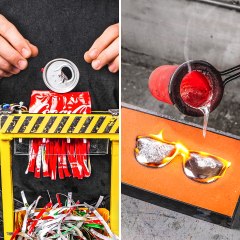 Eco-hero is at it again! He gave a 2nd life to aluminium cans! ♻️