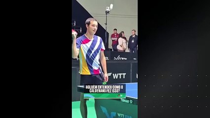 Hugo Calderano faz "mágica" em treino para o WTT Contender Foz do Iguaçu.