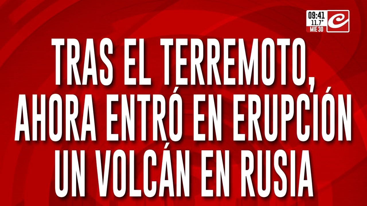 Alerta en Rusia: tras el terremoto entró en erupción un importante vólcán