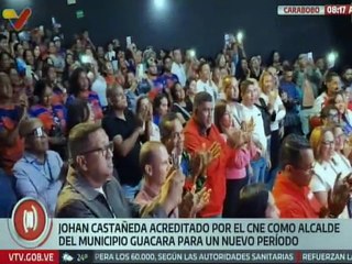Alcalde Johan Castañeda recibió acreditación ante el CNE, junto a los concejales electos de Carabobo