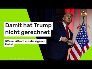 Damit hat Trump nicht gerechnet – offener Affront aus der eigenen Partei