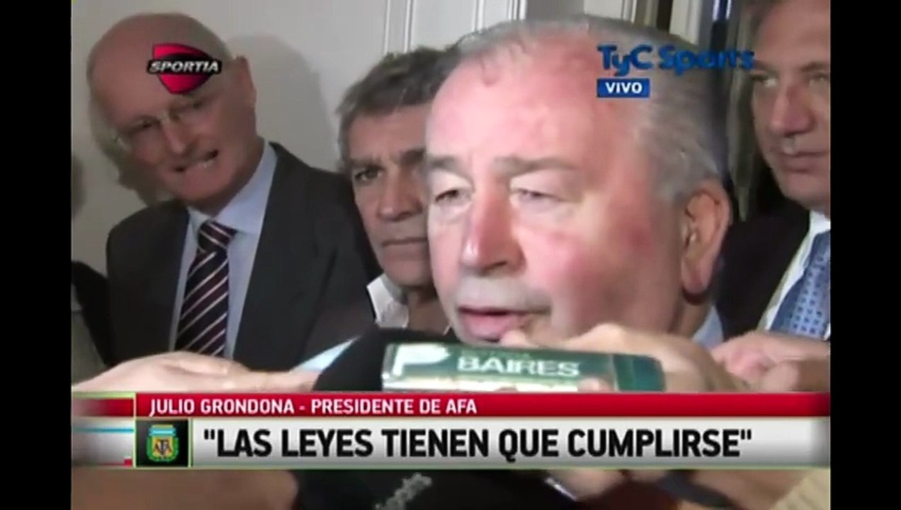 Julio Grondona desafió a los periodistas: "Ustedes son parte de la violencia"