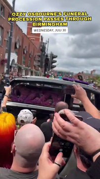 Ozzy Osbourne’s funeral procession passes through Birmingham. We love you, and thank you for everything.