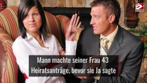 Mann machte seiner Frau 43 Heiratsanträge, bevor sie Ja sagte