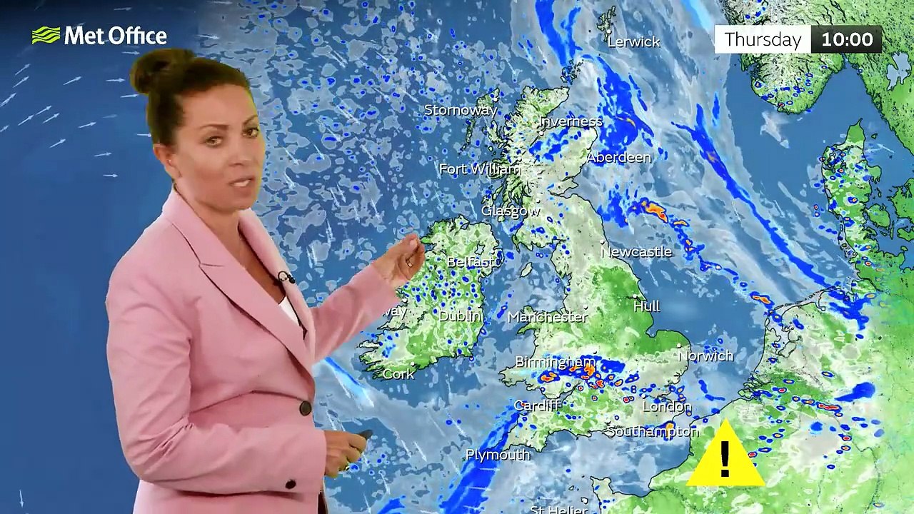 Met Office Wednesday evening weather forecast 30/07/2025