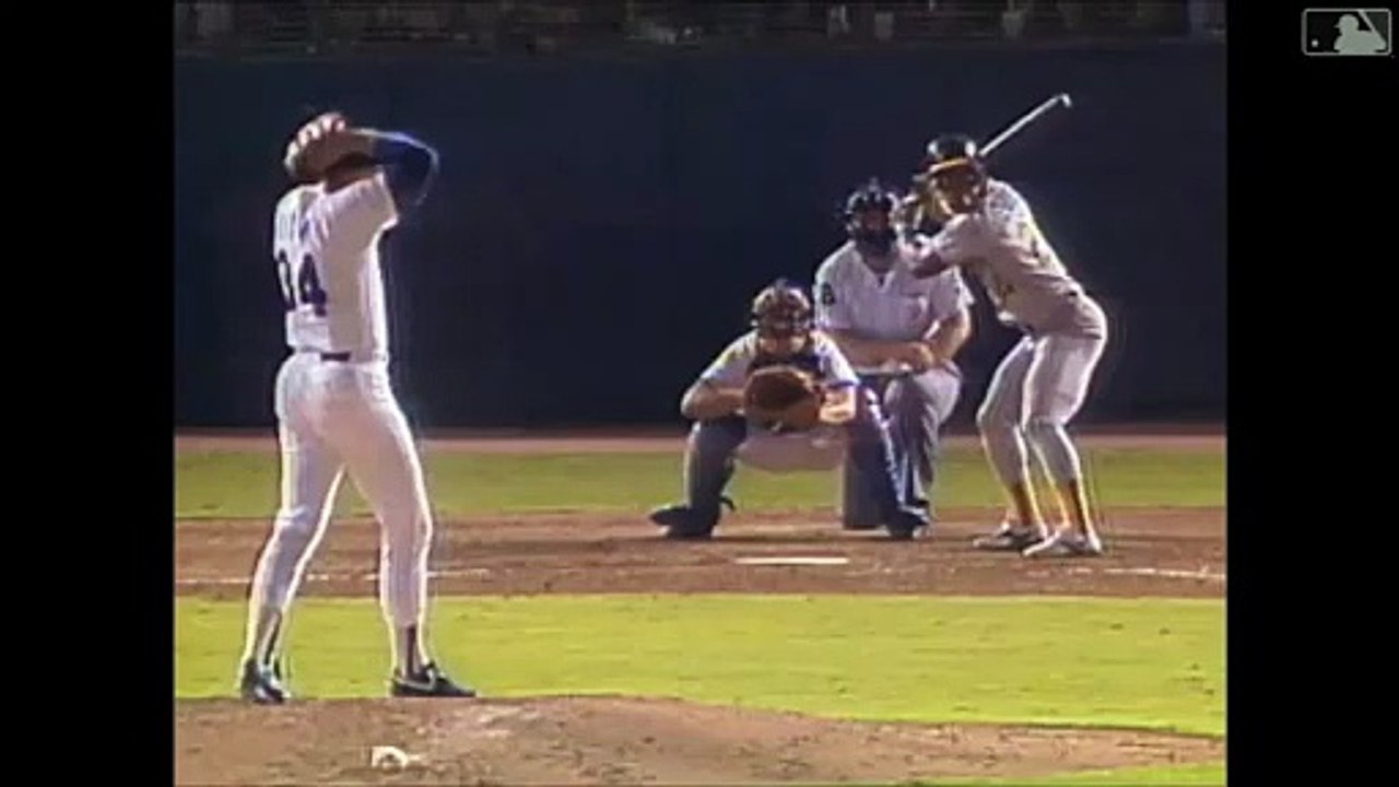 Nolan Ryan strikes out Rickey Henderson for his 5,000th career strikeout (8/22/89)