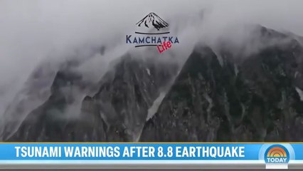 Tsunami waves hit the West Coast of the United States after a massive