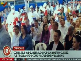 Lara I Proclaman a Derby Guédez con el 79.8% de respaldo obtenido por el pueblo