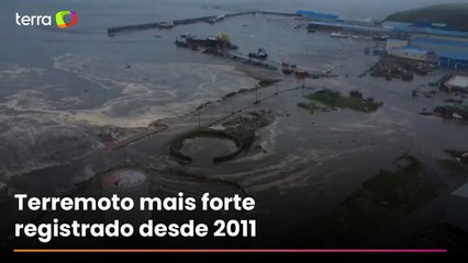 Imagens aéreas mostram cidade na Rússia inundada por ondas de tsunami após terremoto