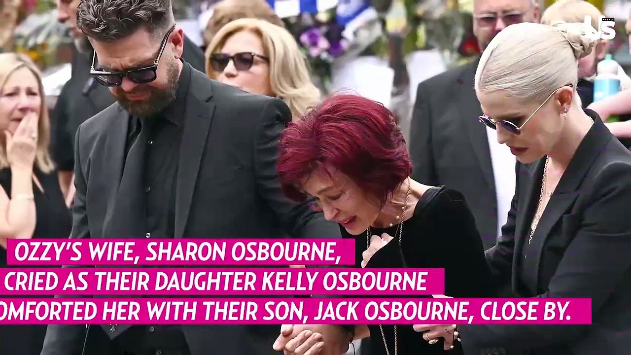 Sharon, Kelly and Jack Osbourne Are Visibly Emotional at Ozzy Osbourne’s Funeral Procession
