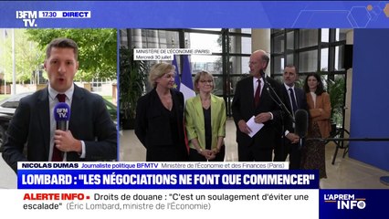 Droits de douane: les ministres ont assuré aux filières les plus touchées que les négociations allaient se poursuivre dans les jours à venir
