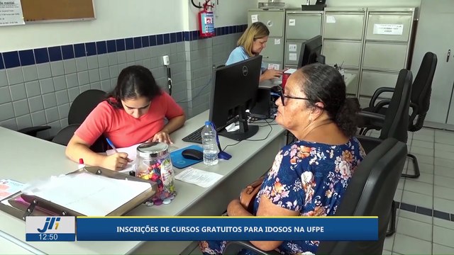 Inscrições de cursos gratuitos para idosos na UFPE