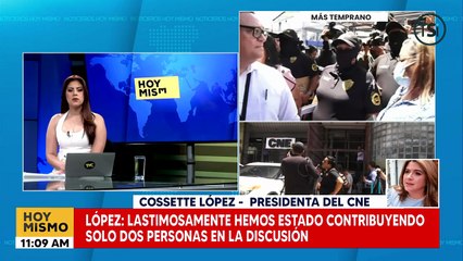 Cossette López denuncia que hay un plan para desmantelar el CNE