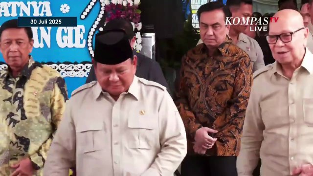 Kata Presiden Prabowo Usai Melayat Kwik Kian Gie di Rumah Duka RSPAD: Kehilangan Putra Terbaik