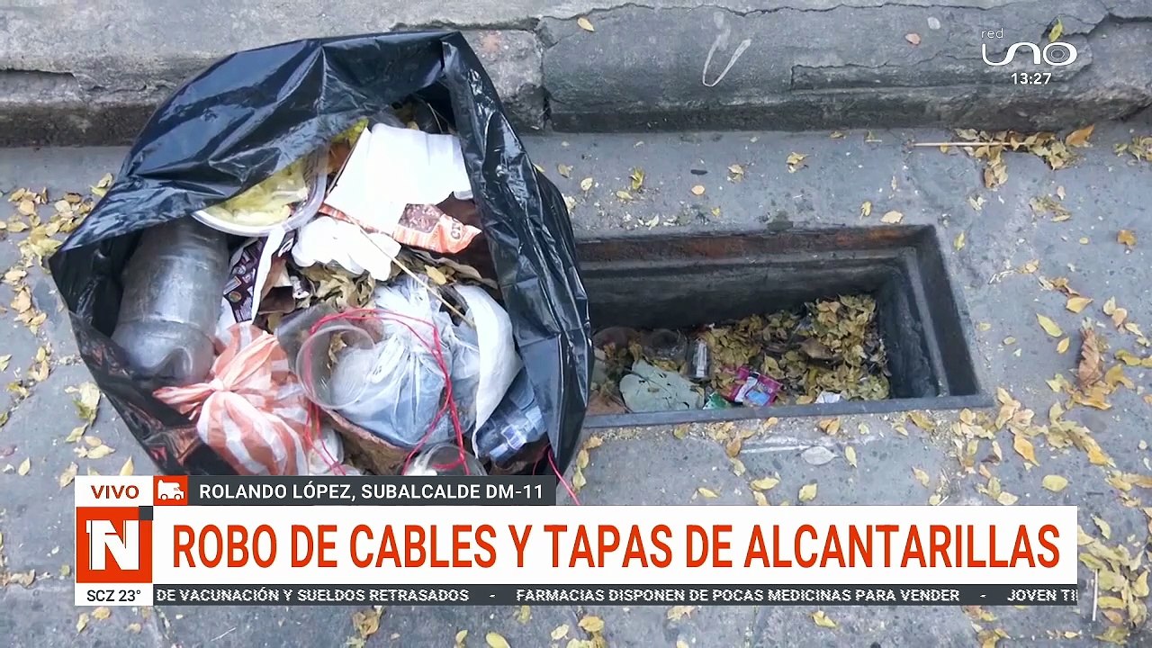 DENUNCIAN ROBO DE CABLES Y ALCANTARILLAS