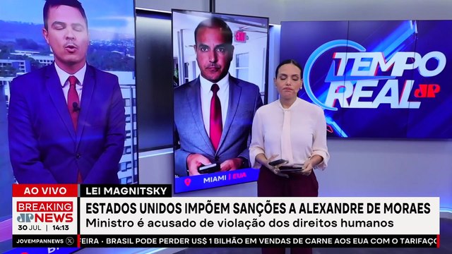 Políticos brasileiros reagem a sanções dos EUA contra Moraes | TEMPO REAL
