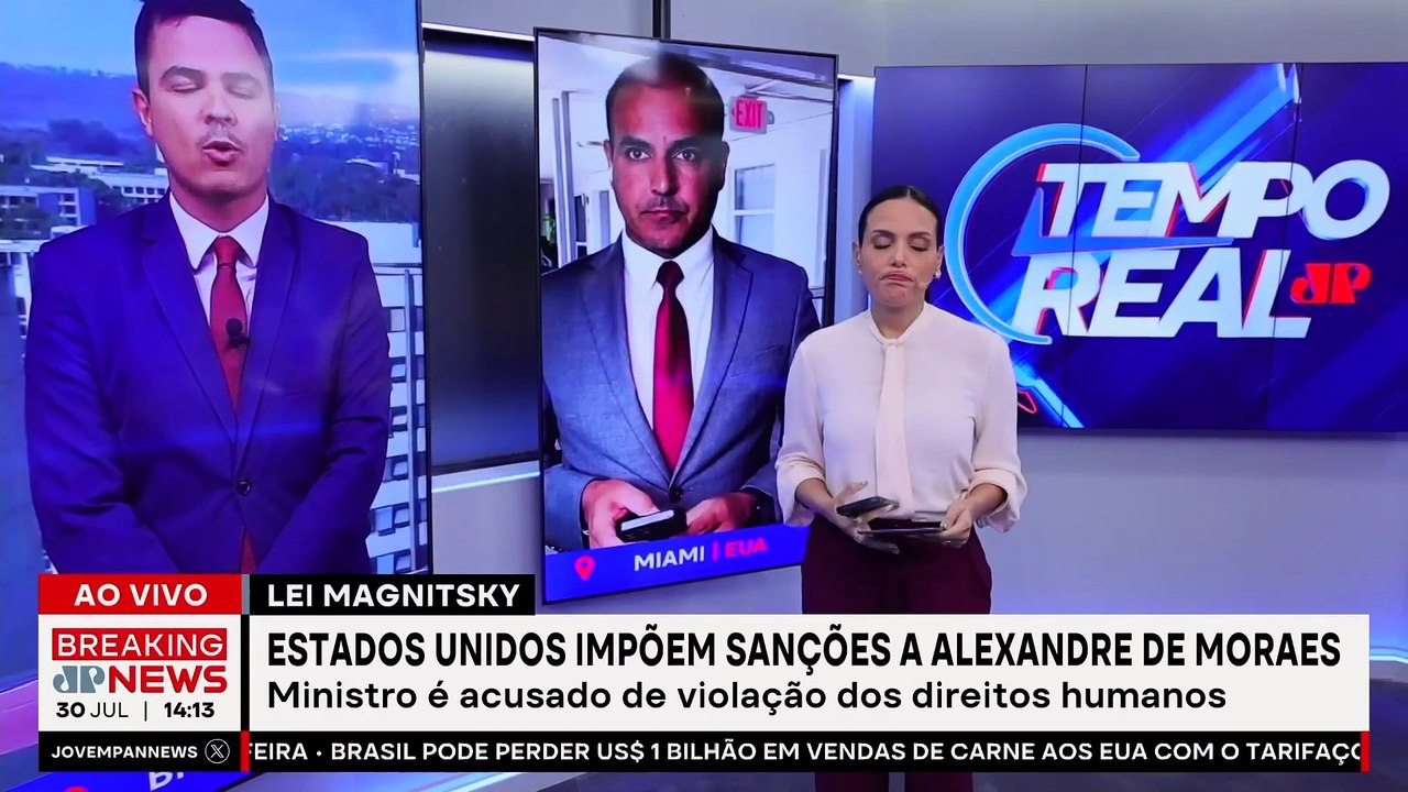 Políticos brasileiros reagem a sanções dos EUA contra Moraes | TEMPO REAL