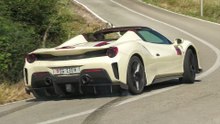 Ferrari 488 Pista Spider - CRAZY Powerslides & Acceleration Sounds!