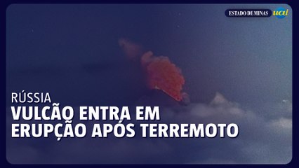 Vulcão entra em erupção na Rússia após terremoto