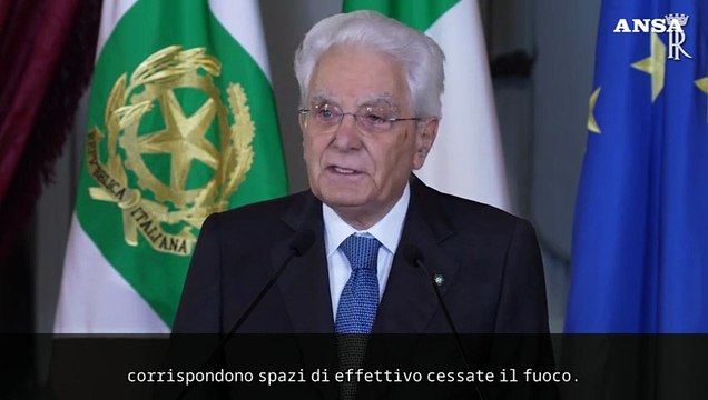 Mattarella: La situazione a Gaza sempre piu' intollerabile