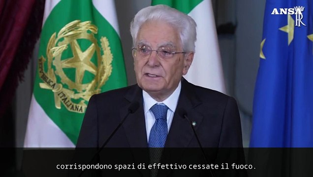 Mattarella: La situazione a Gaza sempre piu' intollerabile