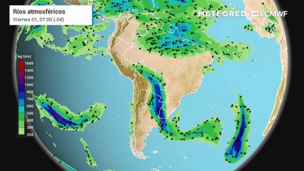 Pronóstico de río atmosférico: Miércoles 30 de Julio