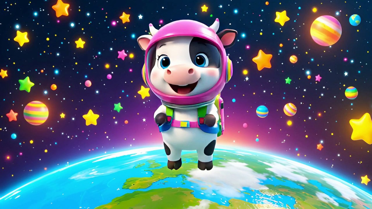 🌙🐮 🎵 Moo Moo Cow Danced on the Moon! 🎵 🐮🌙
