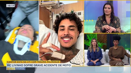 Mc Livinho é internado na UTI após sofrer grave acidente de moto