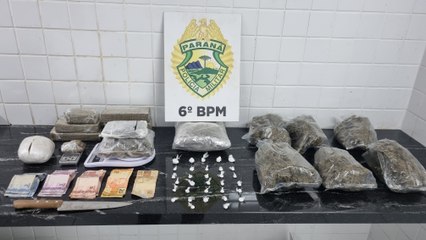Ação do Pelotão de Choque resulta na apreensão de drogas na região norte de Cascavel