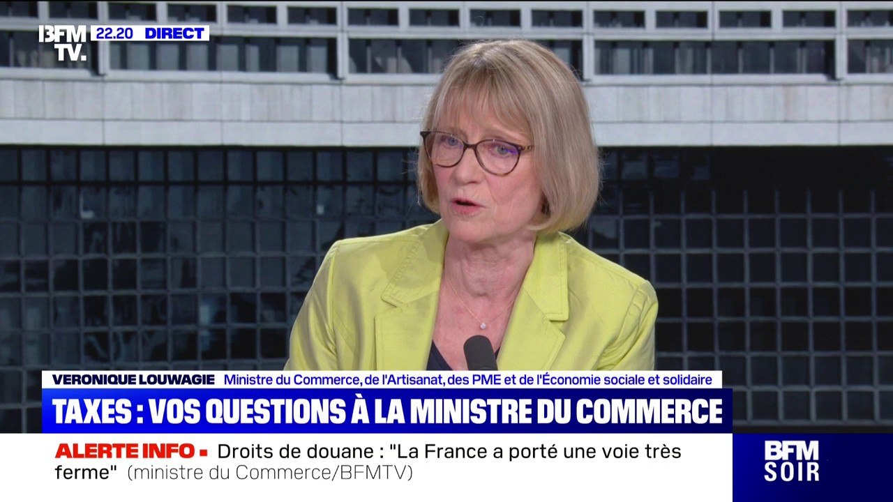Droits de douane: Véronique Louwagie, ministre du Commerce, rappelle que "la France n'est pas le pays le plus concerné au niveau de l'Europe sur les exportations d'acier et d'aluminium"